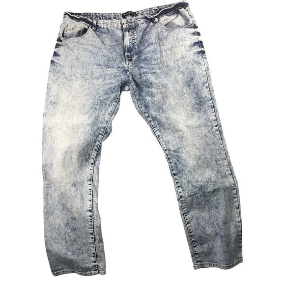 Southpole Vtg Y2K Loose Stretch Baggy Jean 44x32 Blue Distressed Acidwashed - Picture 1 of 8